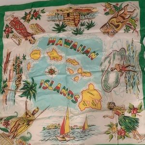 VINTAGE HAWAII SOUVENIR SCARF